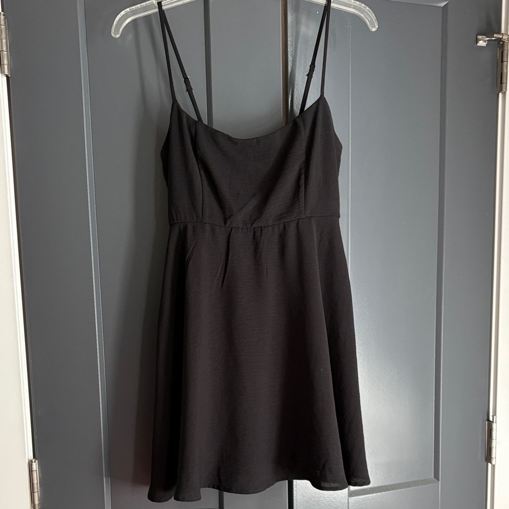 Forever 21 Black Mini Dress with Spaghetti Straps